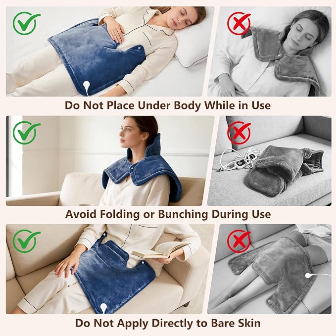Neck Heating Pad, Heating Pads for Neck and Shoulders and Back - Image 7