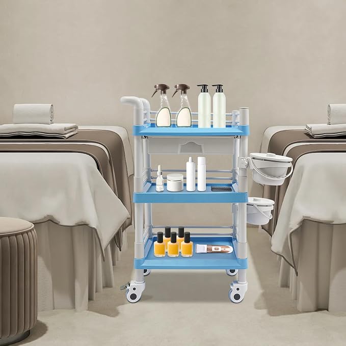 Salon Storage Cart, 3 Tier Rolling Beauty Organizer - Image 9
