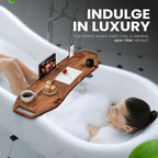 Lush & Style Premium Large Bathtub Tray Large & Thick 35x10 Inch, Acacia Wood - Image 5