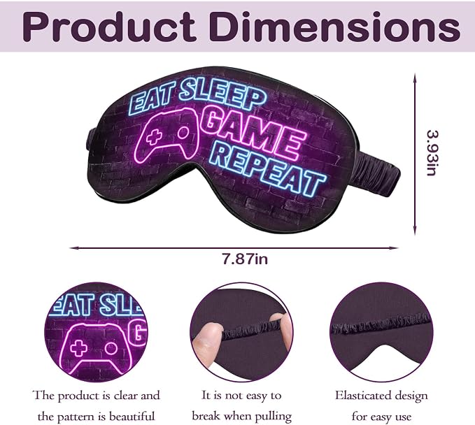 Sleep Mask for Kids Boys, Silk Eye Covers for Sleeping, Adjustable Strap & - Image 2