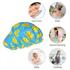 Yellow Rubber Ducks Shower Cap For Women Adjustable Double Waterproof Layers - Image 9