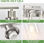 MOKATNG 4-Light Bathroom Light Fixtures, Vanity Light - Image 3