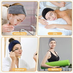 SINLAND Spa Headband for Women Ultra Soft Adjustable Makeup Hair Band - Image 4
