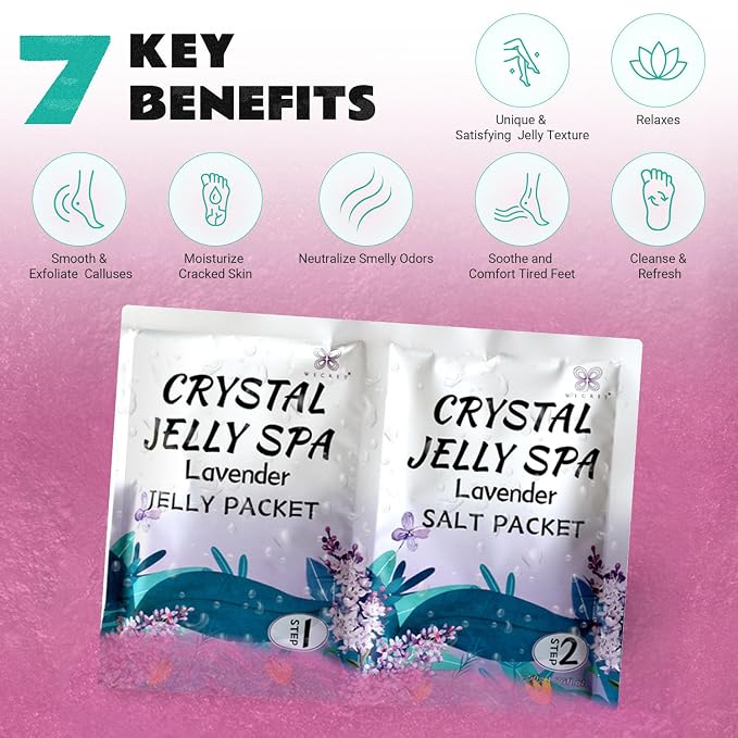 Foot Soak, 3 Pack Jelly Spa Pedicure Spa, Bubble Foot Bath Spa, Salon Pedi - Image 2