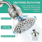Cobbe 6-Setting High Pressure Filtered Shower Head Combo, Detachable Rain - Image 7