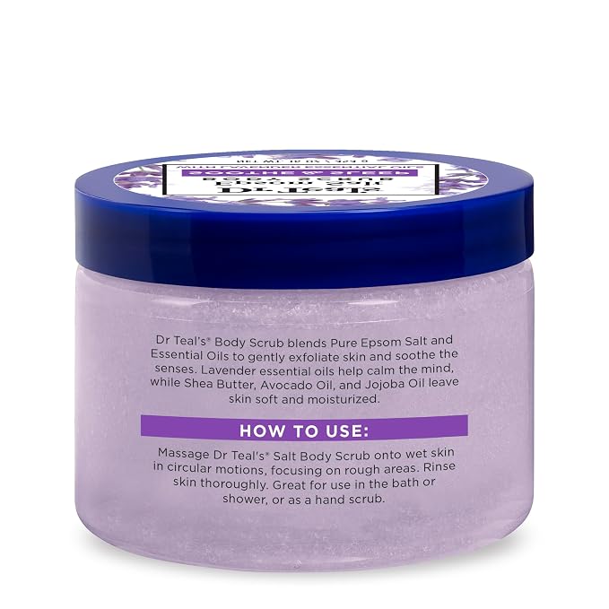 Dr Teal's Pure Epsom Salt Body Scrub, Soothe & Sleep - Image 8