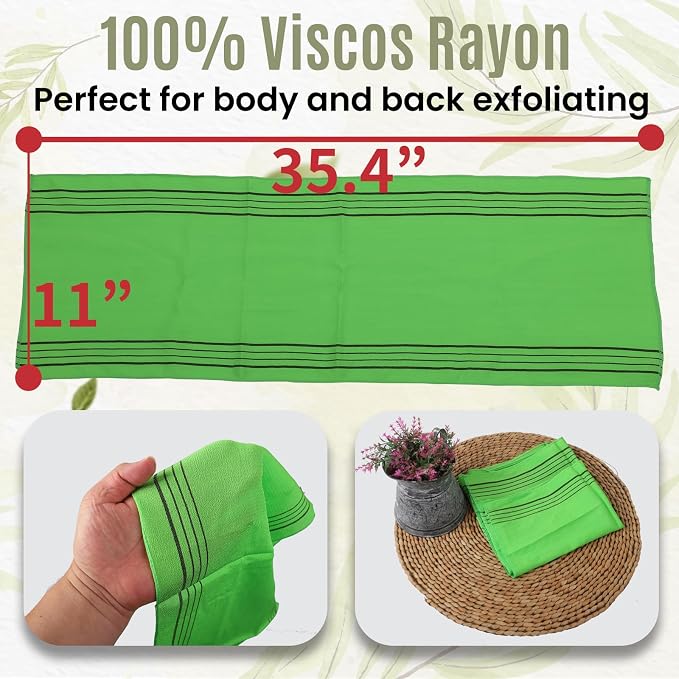 etreetowel Extra Large Size 35.4" x 11" Korean Asian Exfoliating Bath - Image 2