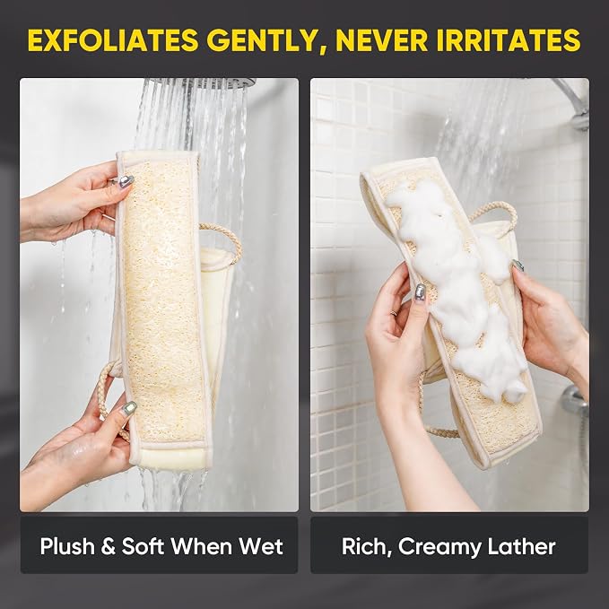 2 Pack Egyptian Loofah Back Scrubber - Image 4