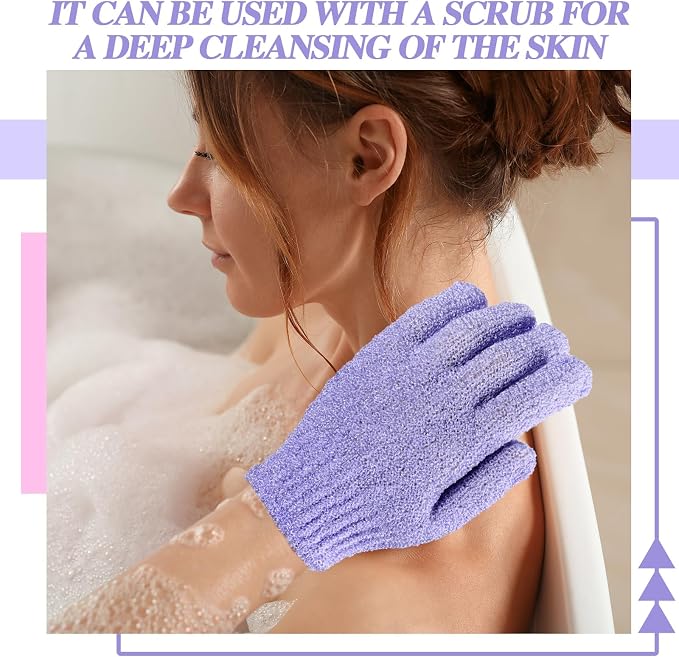 Ramede 30 Pair Exfoliating Glove Double Sided Exfoliating Bath Gloves Pack - Image 4