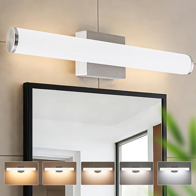 Bathroom Light Fixtures Over Mirror 22IN, 19W 5CCT Dimmable Modern Vanity Lights by sacorlux