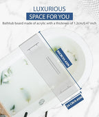 Acrylic Bathtub Tray Clear Bathtub Caddy Bath Tray Table - Image 2