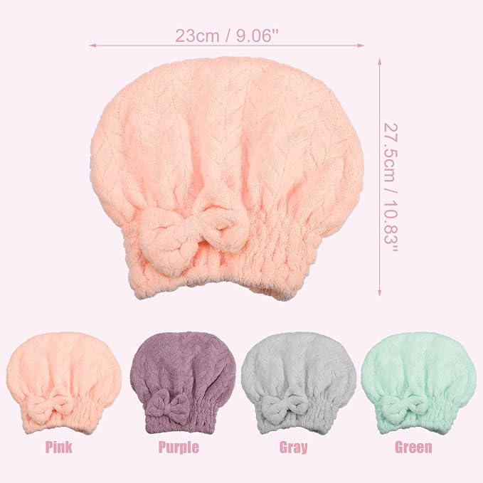 VOCOSTE Diamond Shape Hair Drying Towel Dry Cap, Quick Drying, Lightweight - Image 4