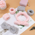 WHAVEL 6PCS Spa Headband and Wristbands Set, Face Wash Headband Wrist Bands - Image 5
