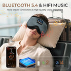 Sleep mask Headphones, 100% Blackout 3D Zero Eye Pressure Bluetooth Sleep mask - Image 5