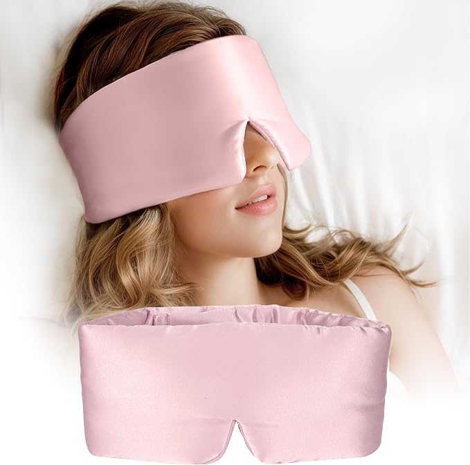 Silk Sleep Mask for Women and Men, Side Sleeper, 22 Momme Pure Mulberry Silk by Unknown