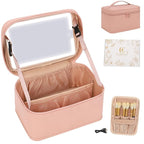Makeup Bag With LED Mirror, Lightweight Travel Makeup Bag With 3 Color Setting - Image 8