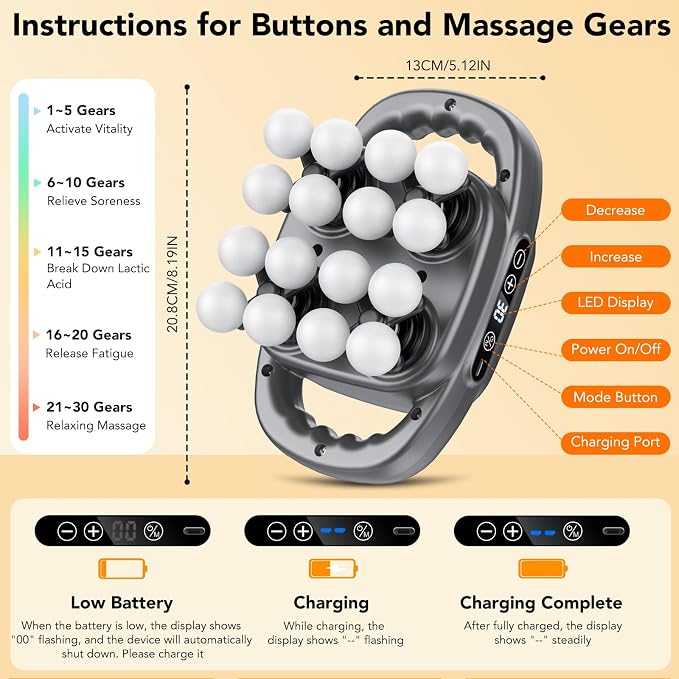 IKG 16 Head Massage Gun Deep Tissue, Body Massage - Image 4