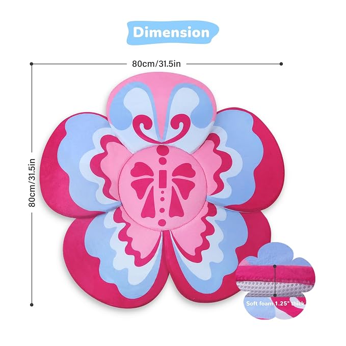 Premium Baby Bath Pad with Butterfly Flower - Image 4