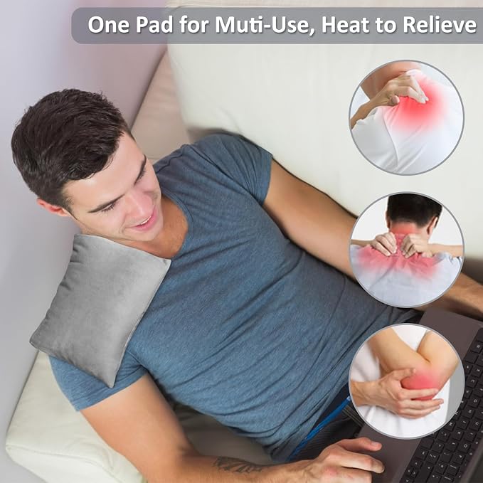 SuzziPad Microwave Heating Pad for Reduce Discomfort Washable Cover, 7x12 - Image 2