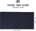 REDKISS Pack of 1 Jumbo Bath Sheet, 40 x 80 Inches Microfiber Oversized Bath - Image 4