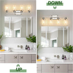Ascher Bathroom Light Fixtures, 4-Light Vanity Lights - Image 3