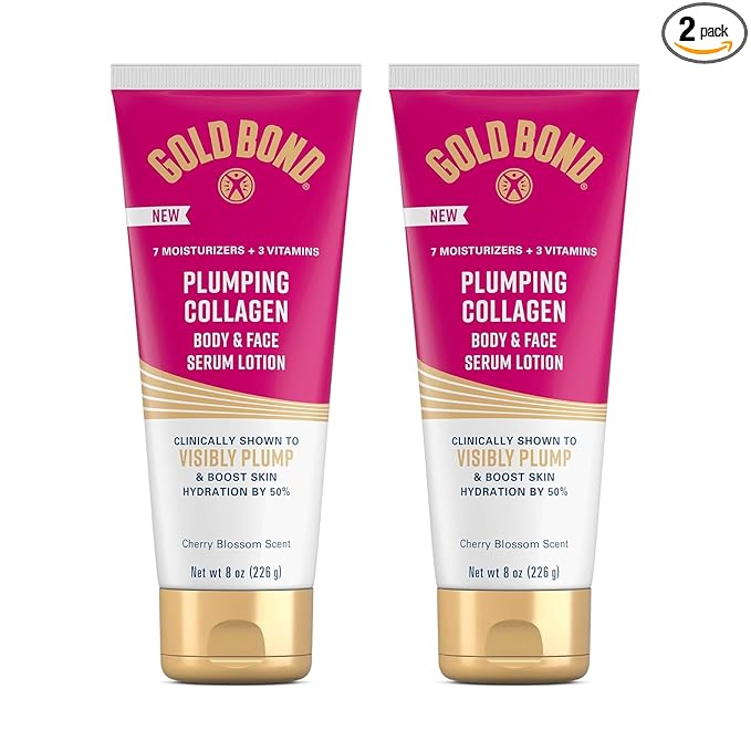 Gold Bond Plumping Collagen Body and Face Serum Lotion, Lightweight Hydrating by GoldBond