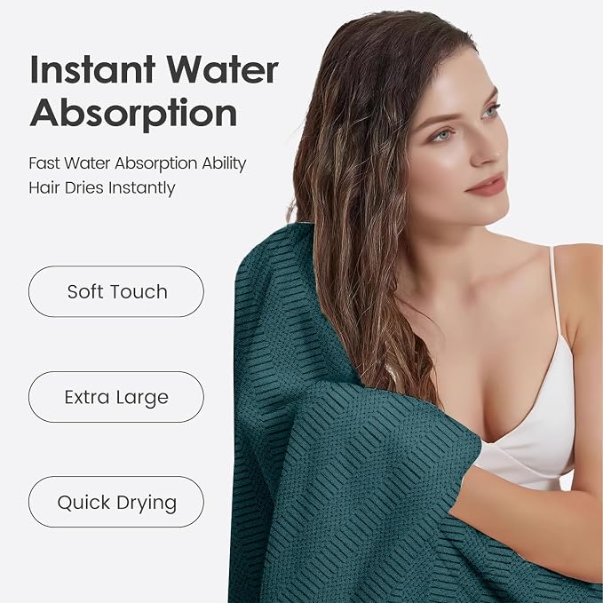 JML Microfier Bath Towels Set of 2, Large Microfier Body Towel - Image 5