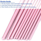 BOSOBO Paint Brushes Set, 10 Pack 100 Pcs Round Pointed Tip Paintbrushes Nylon - Image 5