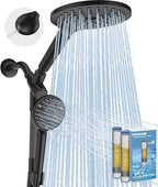 MakeFit Dual Filtered Rain Shower Head Combo, High Pressure Handheld Shower Head by MakeFit