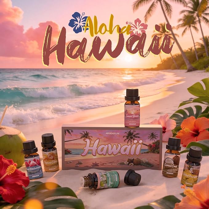 ARVIDSSON Hawaii Fragrance Oil Set, Summer Essential Oils - Image 5