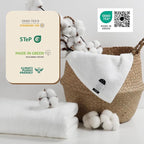 SEMAXE 4 Piece White Bath Towel Set - Image 3