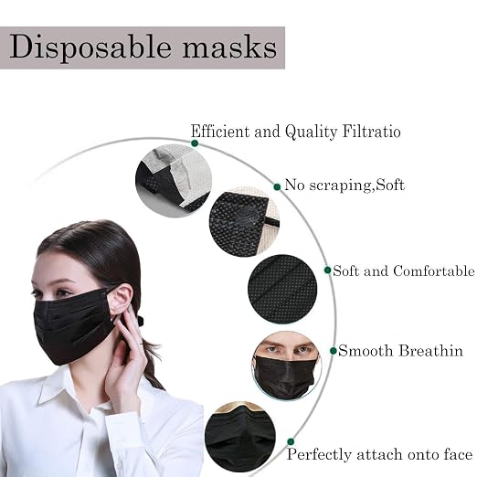 Wecolor 120 Pack Disposable Face Masks - Image 4