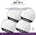 Loofah Sponge Bath Sponge for Women Men 4 Pack - Image 5