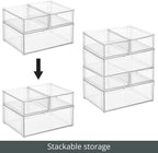 mDesign Plastic Stackable Bathroom Storage Organizer Bin Containers - Image 4