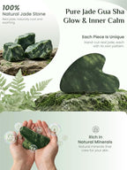 Rena Chris Gua Sha Facial Tools, Natural Jade Stone Guasha Tool - Image 3