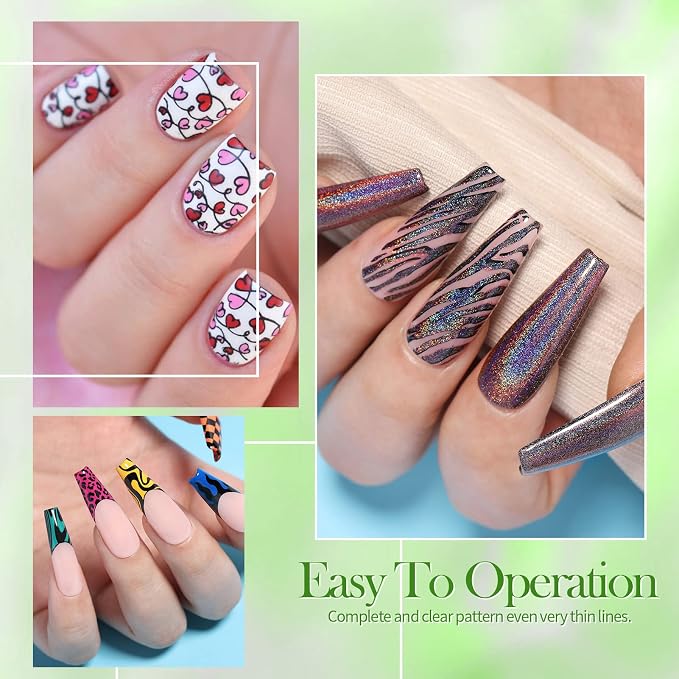 Born Pretty Nail Art Stamping Polish Holographic Chameleon Effect Fingernail - Image 5
