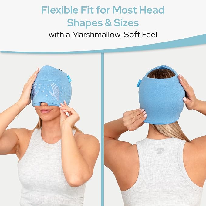 Migraine Relief Cap with Slide-Up Eye Mask - Image 7