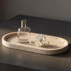 YKAJO Oval Real Marble Tray for Bathroom Kitchen Counter Stone Decorative - Image 8