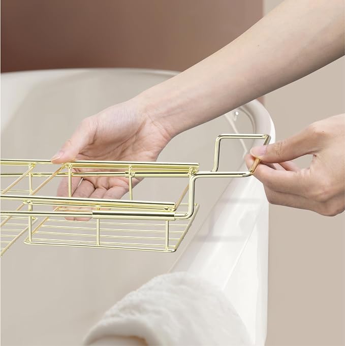 Navaris Gold Wire Bath Tray - Image 7