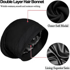 Satin Bonnet for Sleeping Night Cap, Adjustable Satin Lined Silk Bonnets Sleep - Image 6