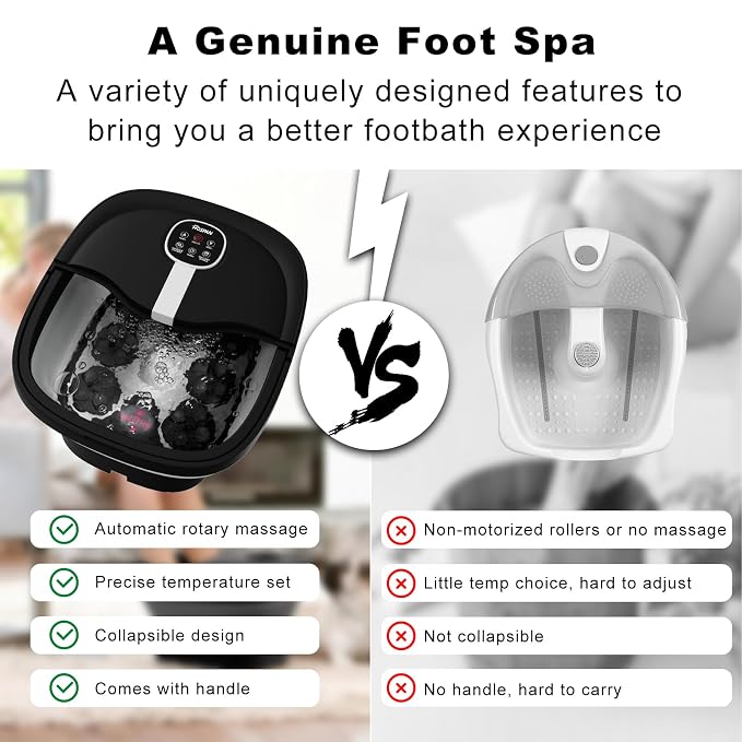 HOSPAN Collapsible Foot Spa Electric Rotary Massage, Foot Bath - Image 2