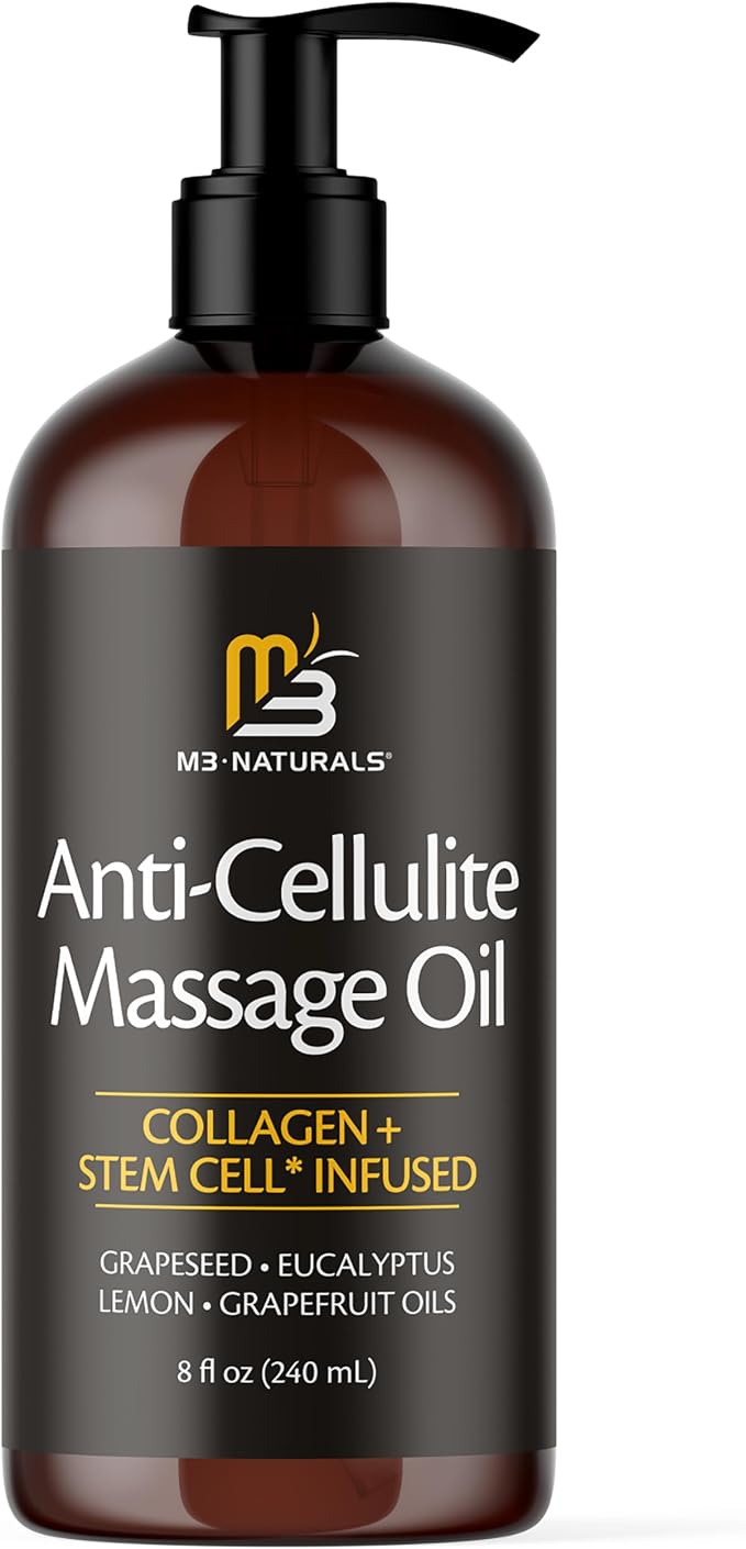 Anti Cellulite Massage Oil and Silicone Body Brush – Collagen and Stem Cell - Image 2
