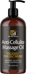 Anti Cellulite Massage Oil and Silicone Body Brush – Collagen and Stem Cell - Image 2