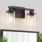 L LOHAS LED 2-Light Black Bathroom Light Fixtures, Modern Lighting Fixtures by LLOHASLED