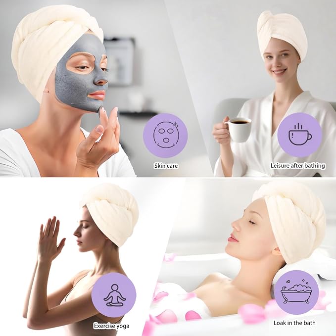 Microfiber Hair Drying Towel Wrap - Image 6
