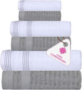 CASA COPENHAGEN Elegance 6Pcs 100% Egyptian Cotton Large Designer Towels Gift by CASACOPENHAGEN