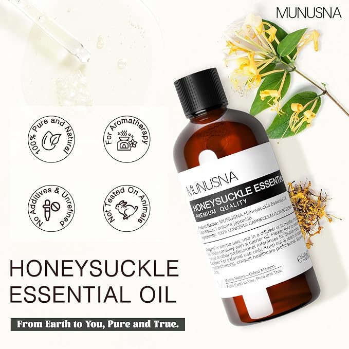 Honeysuckle Essential Oil 100ML, 100% Pure Honeysuckle Oil Aromatherapy Oil - Image 2