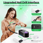 JOSGLOI Electric Nail Drill Professional: 40000RPM Electric Nail File Kit E - Image 6