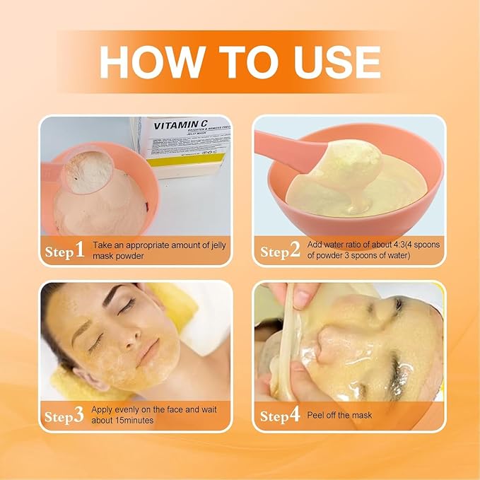 Jelly Mask for Facials Professional, Hydrating & Moisturizing Peel-Off Natural - Image 4
