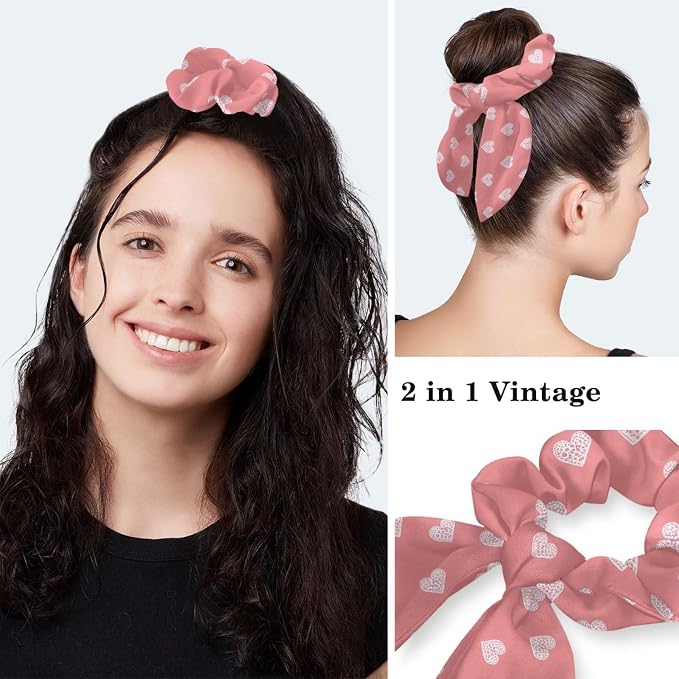 Scrub Caps Women Ponytail Cute Pink and White Leaves Caps Bouffant Working Hat - Image 5